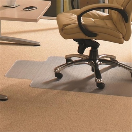 Floortex Floortex Cleartex 1115226LV Advantagemat Pvc Rectangular Lipped Chair Mat For Standard Pile Carpets 0.38 In.; Clear 48 X 60 In. 1115226LV